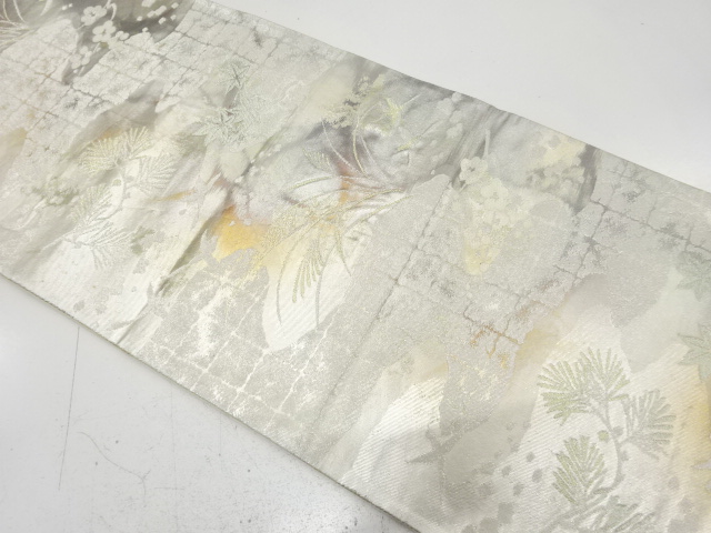 JAPANESE KIMONO / ANTIQUE FUKURO OBI / SILK / WOVEN MICHINAGADORI